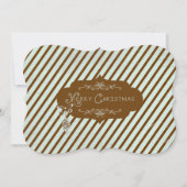 Vrolijke kerst Diagonal Stripe Holiday Feestdagenkaart (Voorkant)