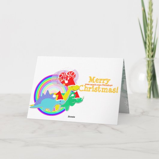 Vrolijke kerst Dinosaurus Kaart (Achterkant)