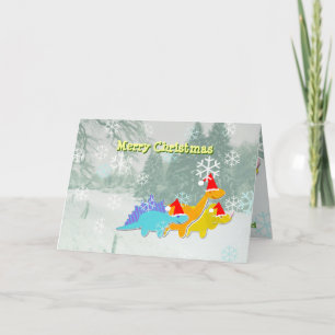 Vrolijke kerst Dinosaurus Kaart