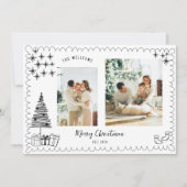  vrolijke kerst doedel foto feestdagenkaart (Voorkant)