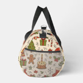 Vrolijke Kerst Doodle Patroon Plunjezak (Rechts)