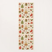 Vrolijke Kerst Doodle Patroon Yogamat (Achterkant)