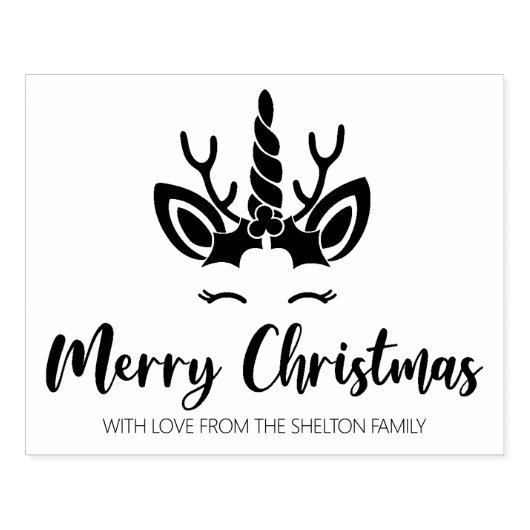 Vrolijke Kerst Eenhoorn, Familie Groot Rubberstempel (Afrduk)