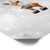 Vrolijke Kerst eland met een hoed Poster (Hoek)