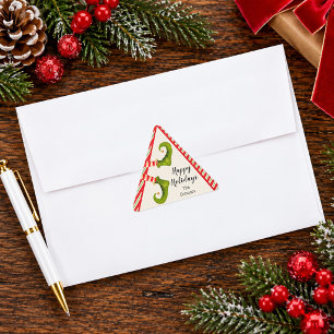 Vrolijke Kerst Elf Legs Vakantie Sticker