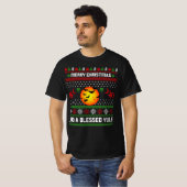 vrolijke kerst en gezegende yule t-shirt (Voorkant volledig)