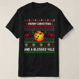 vrolijke kerst en gezegende yule t-shirt