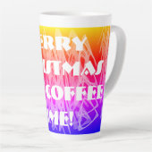 Vrolijke kerst en koffie tijd! latte mok (Rechterhoek)