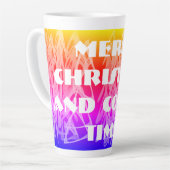 Vrolijke kerst en koffie tijd! latte mok (Linkerhoek)