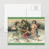  vrolijke kerst engel kinderen feestdagenkaart (Voorkant / Achterkant)