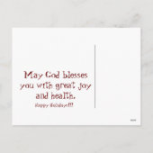 Vrolijke kerst flare feestdagenkaart (Achterkant)