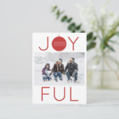 Vrolijke Kerst Foto Kerstdkaart Feestdagenkaart (Staand voorkant)