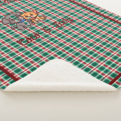 Vrolijke kerst gecontroleerd Sherpa Deken met hond (3/4)