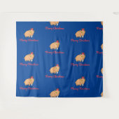 Vrolijke kerst Geit Wrapping Paper Sheets Wandkleed (Voorkant (horizontaal))