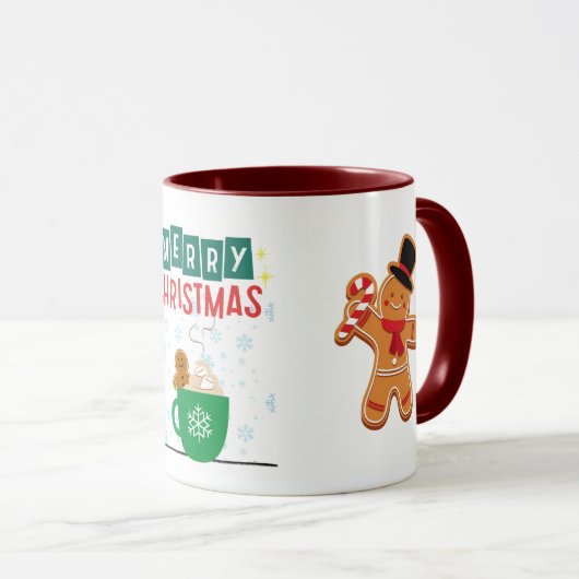 Vrolijke kerst Gingerbread Coffee Mok (Voorkant rechts)
