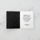 Vrolijke kerst Giraffe met Santa Hat Snowflakes Feestdagen Kaart (Binnen)