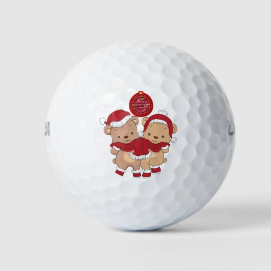 Vrolijke Kerst Golfballen - Perfect cadeau voor de (Voorkant)