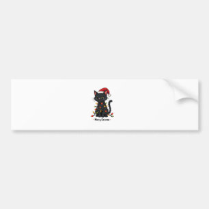 Vrolijke kerst grappige kerst katachtige kattenlie bumpersticker
