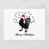 Vrolijke kerst grappige kerst kip feestdagenkaart (Voorkant)