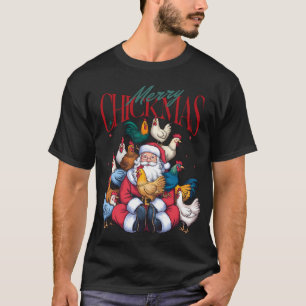Vrolijke Kerst Grappige Kip Kerst T-shirt