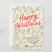 Vrolijke kerst grillige vakantie Kaart (Voorkant)