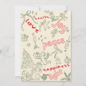 Vrolijke kerst grillige vakantie Kaart (Achterkant)