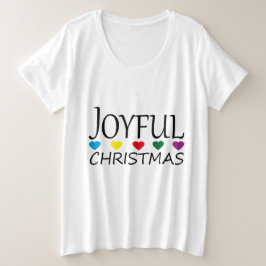 VROLIJKE KERST GROTE MAAT T-SHIRT