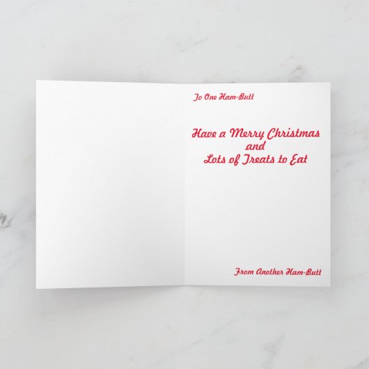 Vrolijke kerst Hamster-Butt Kaart (Binnen)