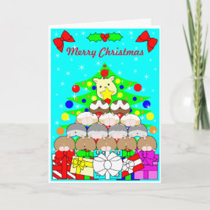 Vrolijke kerst Hamster-Butt Kaart