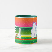 Vrolijke Kerst handletter artistieke Mok (Midden)