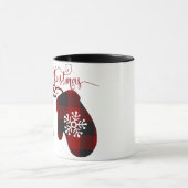 Vrolijke kerst handschoenen mok (Midden)