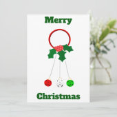 Vrolijke kerst Jingle Bells Kaart (Staand voorkant)