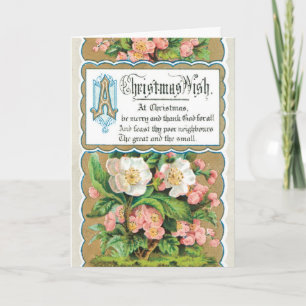 vrolijke kerst Kaart - Bloemen