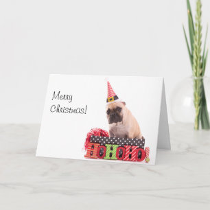 Vrolijke kerst Kaart met een Franse Bulldog