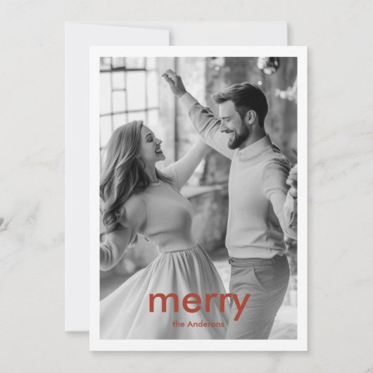 Vrolijke kerst Kaart met familie foto's (Voorkant)