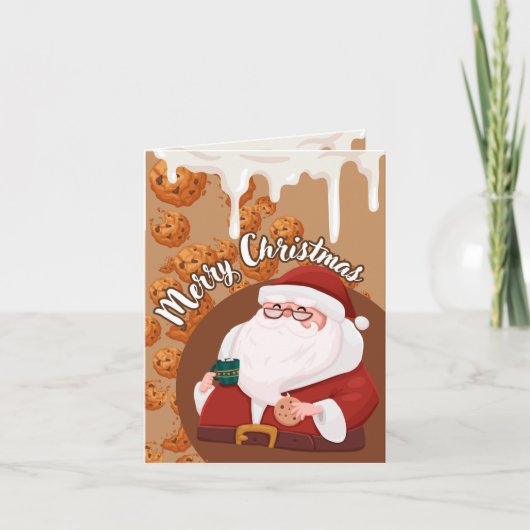 Vrolijke kerst Kaart met koekjes, vakantie Cheer (Voorkant)