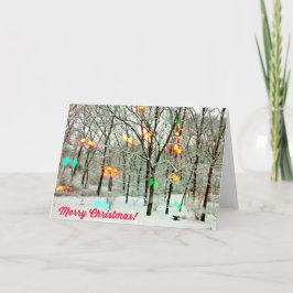 Vrolijke kerst Kaart met Snowy Scene