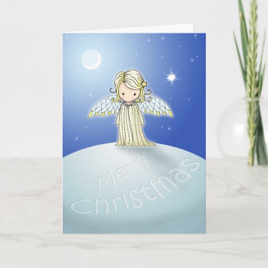 Vrolijke kerst Kaart Sweet Angel (Voorkant)