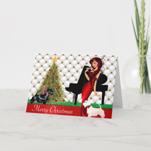 Vrolijke kerst Kaart van Sophisticated Woman (Voorkant)