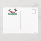 Vrolijke kerst kat en mopshond feestdagenkaart (Achterkant)