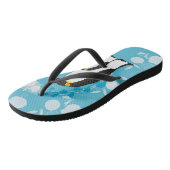 vrolijke kerst, kerst, pinguïn, bloemen, blauw, teenslippers (Schuin)