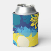 vrolijke kerst , kerst , vogel , bloemen , natuur blikjeskoeler (Blikje Voorkant)