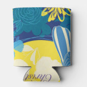 vrolijke kerst , kerst , vogel , bloemen , natuur blikjeskoeler (Achterkant)