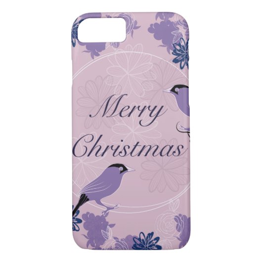 vrolijke kerst , kerst , vogel , bloemen , natuur Case-Mate iPhone case (Achterkant)