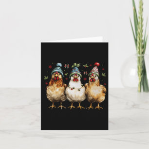 Vrolijke kerst kippen Grappige kerst kip Mo Kaart