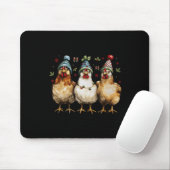Vrolijke kerst kippen Grappige kerst kip Mo Muismat (Met muis)