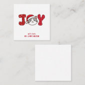 Vrolijke kerst Kitty Cat "JOY" Notitiekaartje (Voorkant / Achterkant)