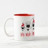 Vrolijke Kerst Kiwi Stijl Tweekleurige Koffiemok (Links)