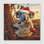 Vrolijke Kerst Koala zit in Gumtree (Voorkant)