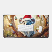 Vrolijke Kerst Koala zit in Gumtree Bureaumat (Keyboard & Muis)